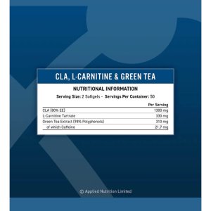 CLA, L-CARNITINE & GREEN TEA – Applied Nutrition | 100 SOFTGELS
