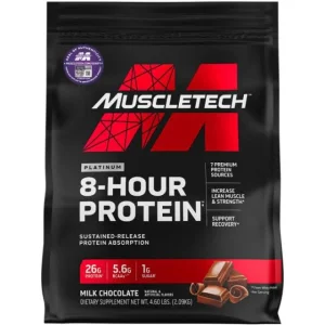 Muscletech Platinum 8 Hour Protein 4.6lb – 2,086kg- Vanille MuscleTech Tunisie