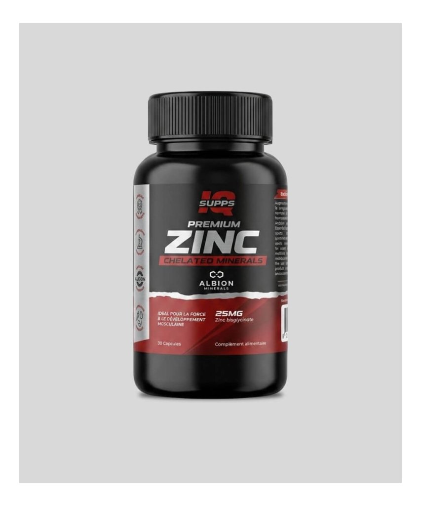 Premium Zinc Chelated Minerals – IQ SUPPS | 30 Capsules