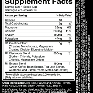 Rule 1 Charged Creatine 30serv